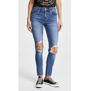 Levi’s 721 High Rise Distressed Skinny Jeans